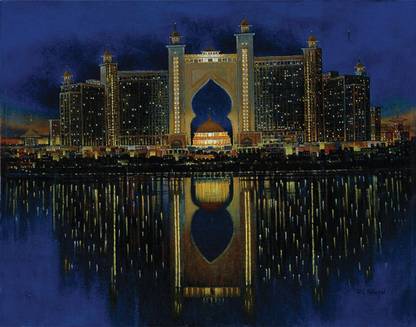 Art tantra Atlantis and stars Canvas 15 inch x 12 inch Painting
