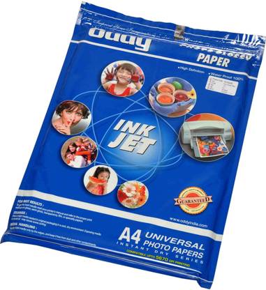 Oddy Universal Coated Glossy For All Inkjet Printers 260 GSM Unruled A3 260 gsm Photo Paper