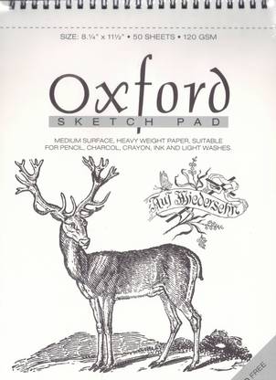 ANUPAM Oxford Sketch Pad (Wiro) Unruled A4 120 gsm Drawing Paper