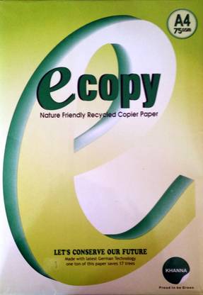 Khanna Ecopy Unruled A4 75 gsm Printer Paper