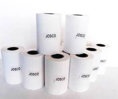 Josco Thermal ATM Slip Size White 57mm x 25 Mtrs Length 50 gsm Paper Roll