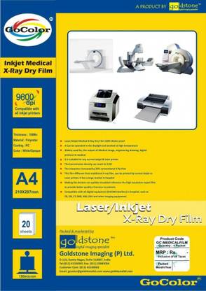 Gocolor Laser Inkjet Medical XRay Dry Film Unruled A4 150 gsm Photo Paper
