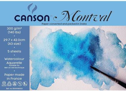 Canson Montval Unruled A3 300 gsm Watercolor Paper