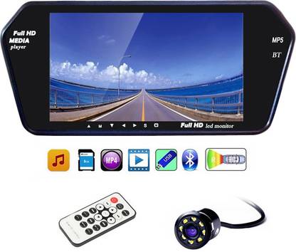 Speedwav 225789 7 Inch Full HD Touch Screen Bluetooth LED Screen+8LED Reverse Camera-Chevrolet Spark Type 1 Parking Sensor