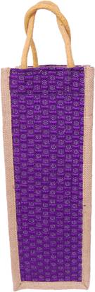 WomaniyA Jute Bottle Solid Party Bag