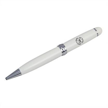 Eternal Gandhi Rounded White Ahimsa Ball Pen