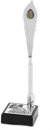 Shrih Peacock Feather Plume Stand Ball Pen