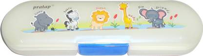 Pratap Hy Choice Junior Lippo, Zebru, Simba, Gefri, Elefriends Art Plastic Pencil Box