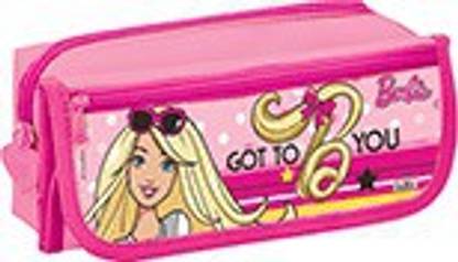 MATTEL Barbie Character Face Art Fabric Pencil Box