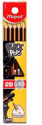 Maped Black Peps 2b Graphite Triangular Shaped Pencil 850083 (Set Of Three) Pencil