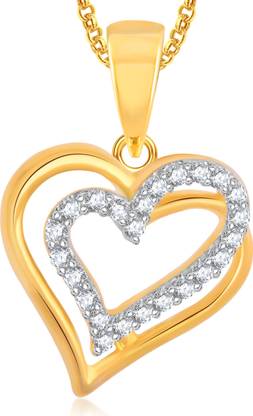 MEENAZ Brass Cubic Zirconia, Crystal Alloy Pendant