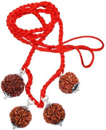 Navkaar Creation Rudraksha Combination For Marriage And Relationship 3,8,13 Mukhi & Gaurishankar Java Lab Certified Silver