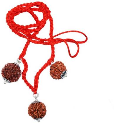 Navkaar Creation Rudraksha Combination For Power of 3 Deva (Siddha Kavach) 4,5,10 Mukhi Nepal Lab Certified Silver