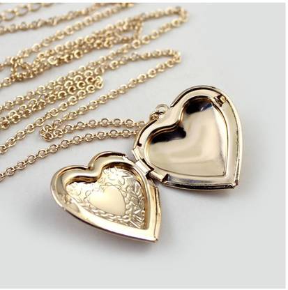 Shoppers Paradise Open Heart Photo Insert Alloy Locket