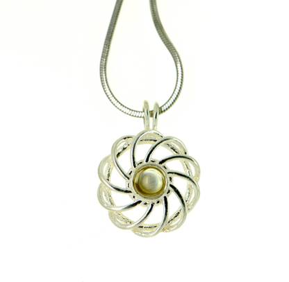 Dijyo Osho image & Message Silver Sterling Silver Pendant