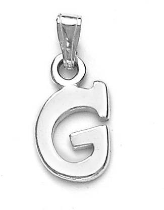 Kataria Jewellers Letter G 92.5 BIS Hallmarked Sterling Silver Initial Alphabet Silver Pendant
