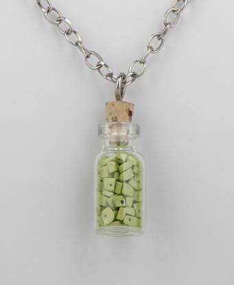 Khatte Meethe Desires If Looks Could Kill - Olive Stone, Metal, Glass Pendant