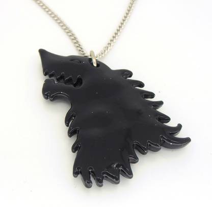 Access-O-Risingg Game of Thrones Black Stark Wolf Alloy Pendant