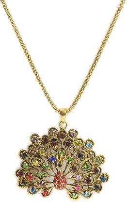 Shining Diva Radiant Peacock Alloy Pendant
