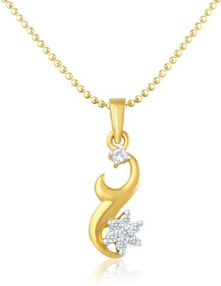 mahi Gold-plated Cubic Zirconia Alloy, Brass Pendant