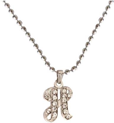 rich & famous Elegant Silver H- Alphabets Alloy Pendant