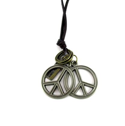 streetsoul Metal Twin Peace Necklace Alloy Pendant