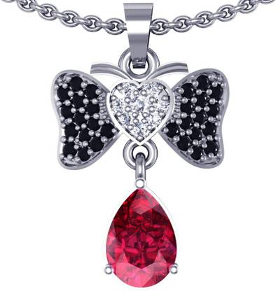 श्रुति Rose Rhodium स्टर्लिंग सिल्वर पेंडेंट