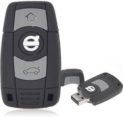 microware Car Key27 32 GB Pen Drive Compatible with Gaming Console, Desktop Computer, Tablet, Television, Laptop USB 2.0 Rubber Case