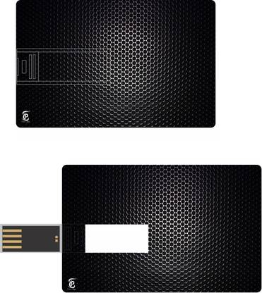 Print Shapes Black Net Texture Credit Card Shape 8 GB Pen Drive Compatible with Desktop Computer, Laptop USB 2.0 Plastic Case