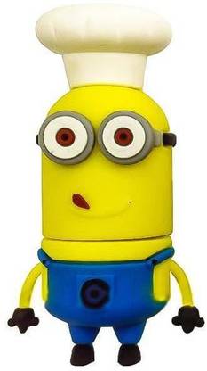 QUACE Minion Chef 4 GB Pen Drive Compatible with Desktop Computer, Television, Audio Player, Laptop USB 2.0 Rubber Case