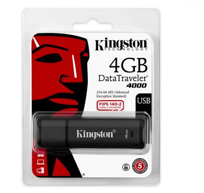 KINGSTON DataTraveler 4000 4 GB Pen Drive Compatible with Netbook, Desktop Computer, Laptop USB 2.0 Plastic Case