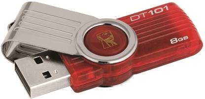 KINGSTON Dt101g2/8gbin 8 GB Pen Drive Compatible with Laptop USB 2.0 Plastic Case