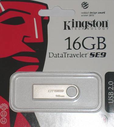 KINGSTON DataTraveler SE9 16 GB Pen Drive Compatible with Desktop Computer, Laptop USB 2.0 Metal Case