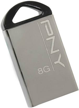 PNY USB Flash Mini M1 Attache with OTG Adapter 8 GB OTG Drive Compatible with Netbook, Desktop Computer, Tablet, Laptop USB 2.0 Metal Case