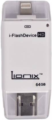 Lionix i Flash Drive 64 GB Pen Drive Compatible with Mobile USB 3.0 Plastic Case
