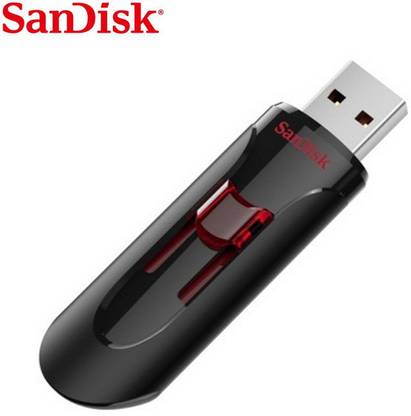 SanDisk CRUZER GLIDE 64 GB Pen Drive Compatible with Netbook, Gaming Console, Desktop Computer, Audio Player, Television, Laptop USB 3.0 Plastic Case