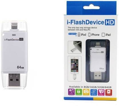 SEC iFLASH DRIVE 64 GB OTG Drive Compatible with Netbook, Desktop Computer, Mobile, Tablet USB 2.0 Plastic Case