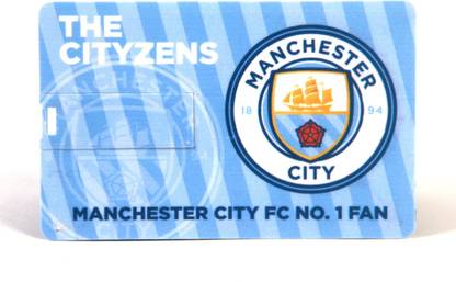 Manchester City F.C. Credit Card 8 GB OTG Drive Compatible with Netbook, Gaming Console, Desktop Computer, Mobile, Tablet, Audio Player, Television, Laptop USB 2.0 Plastic Case