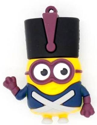 microware Minion Captain 32 GB Pen Drive Compatible with Gaming Console, Desktop Computer, Tablet, Television, Laptop USB 2.0 Rubber Case