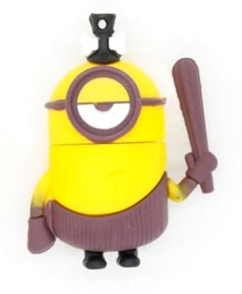 microware Minion Warden 64 GB Pen Drive Compatible with Desktop Computer, Laptop, Television, Tablet, Gaming Console USB 2.0 Rubber Case