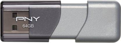 PNY Turbo USB 3.0 64 GB Pen Drive Compatible with Netbook, Gaming Console, Desktop Computer, Tablet, Television, Laptop USB 3.0 Plastic Case