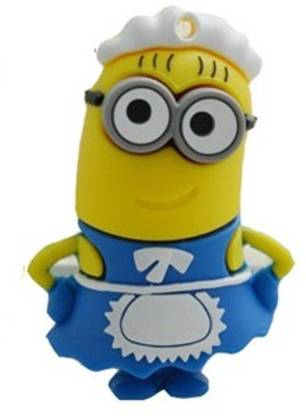 microware Minion Maid 16 GB Pen Drive Compatible with Gaming Console, Desktop Computer, Tablet, Television, Laptop USB 2.0 Rubber Case