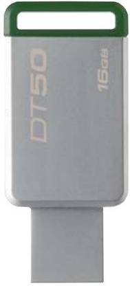 KINGSTON USB-3.1/3.0/2.0 Data Traveler 50 16 GB Pen Drive Compatible with Desktop Computer USB 3.1 Metal Case