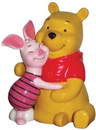 Westland Giftware Life According To Eeyore Pooh And Piglet Hugging 334Inch Magnetic Salt And Pepper Shakers