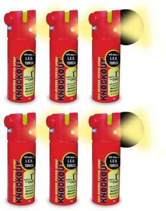 Knockout NightGard With Built-in LED Light Pepper Stream Spray