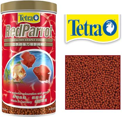 TETRA Red Parrot 320g/1000ml | Healthy Staple Food For Superior Coloration & Growth | (Tetra Pellet) | 0.32 kg Dry Young Fish Food