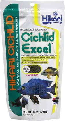 Hikari Cichlid Excel Mini PelletsFloating type 0.25 kg Dry Young Fish Food