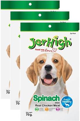 jerhigh 210g (70g x 3 packet) Spinach 0.21 kg (3x0.07 kg) Dry Young Dog Food