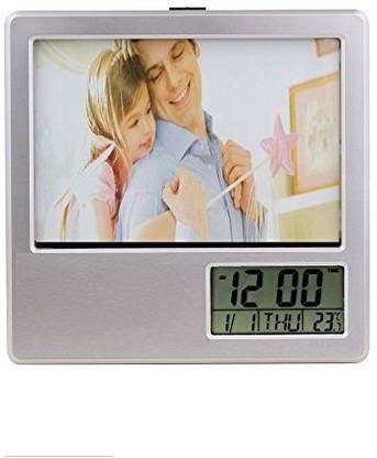 Connectwide Photo Frame With Digital Clock And Pen Holder 7 inch Digital