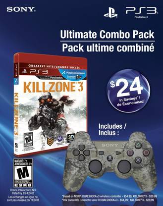 Ultimate Combo Pack Killzone 3 & Dualshock 3 wireless controller PS3 (Ultimate Edition)